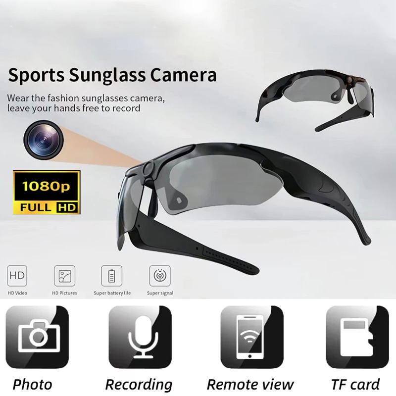 Home Security Camera - Gafas Inteligentes con Cámara HD 1080P,