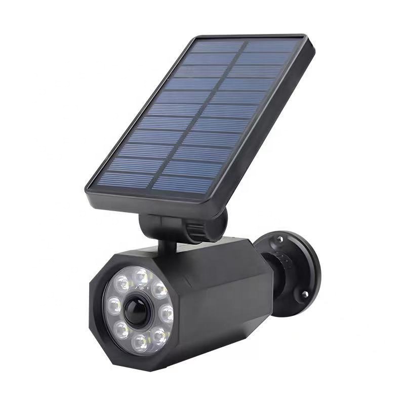 Solar Security Light - Cámara ficticia de 8 LED, foco