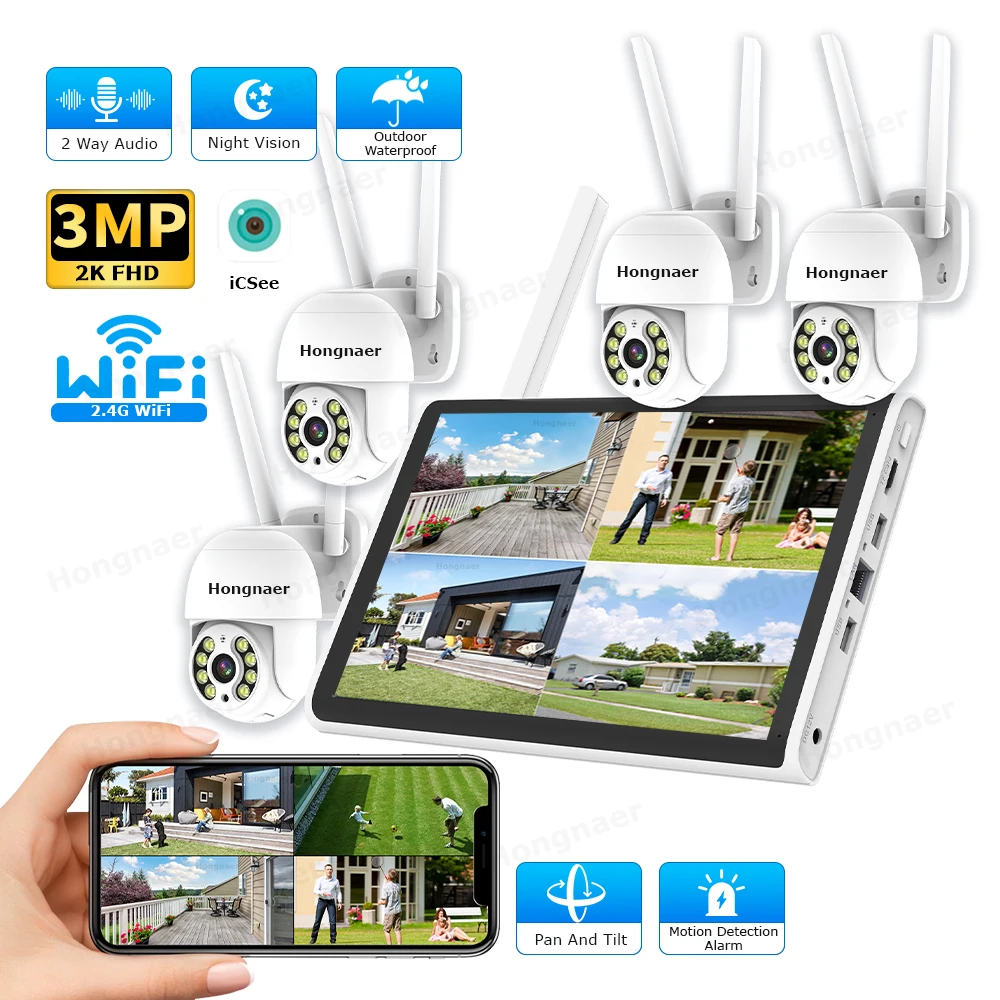 Home Security Kit With Camera - Kit de CCTV Hongnaer 2026, 3MP,