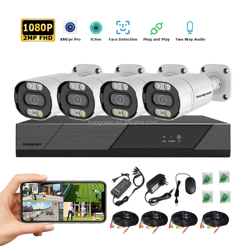 Home Security Kit With Camera - Sistema de Cámaras de Seguridad Hongnaer