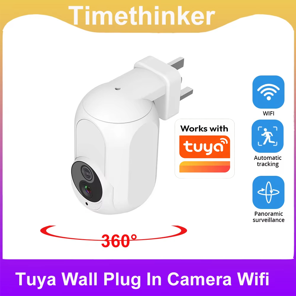 Home Security Beams - Cámara enchufable de pared Tuya Wifi