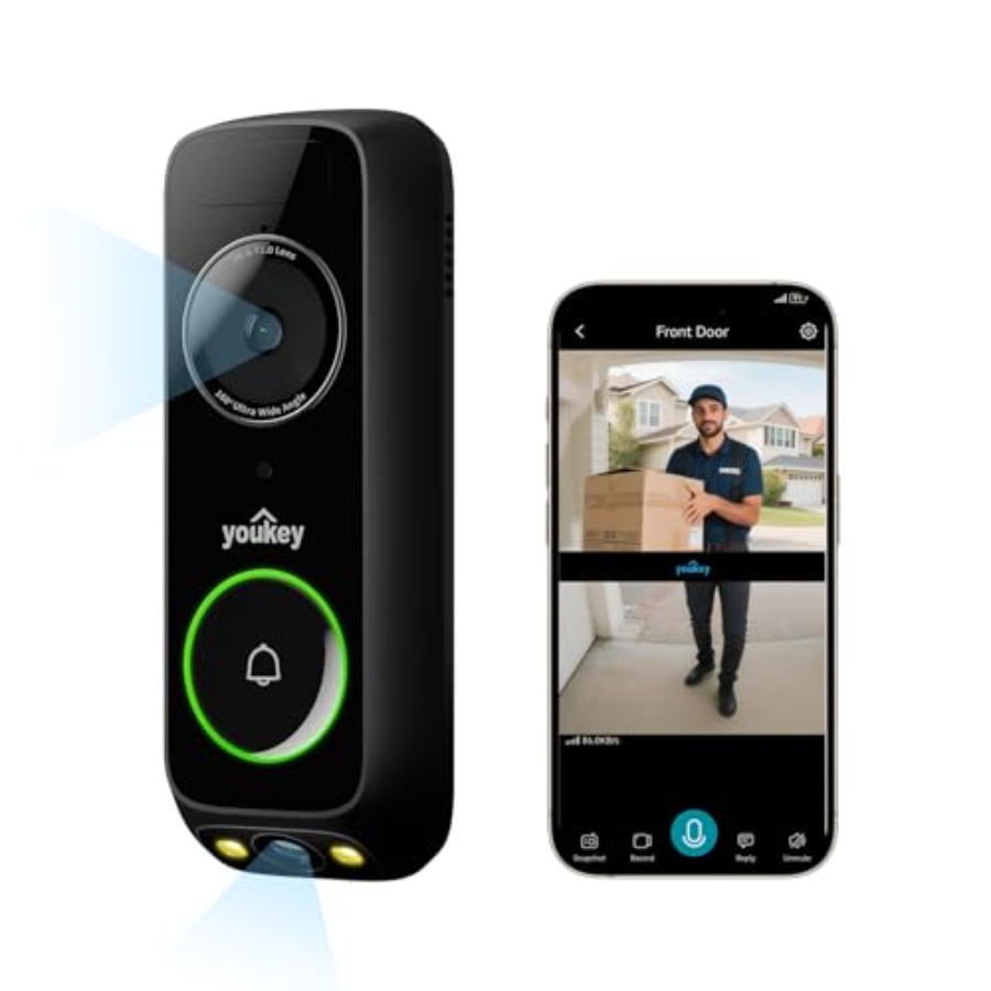 Home Security Cameras No Subscription - Cámara de timbre inalámbrica para seguridad