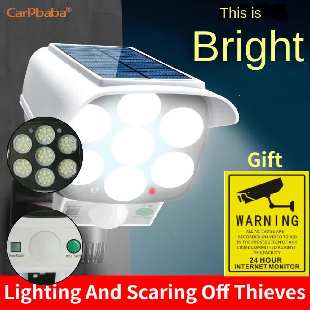 Solar Security Light - Luz Solar para exteriores, Sensor de