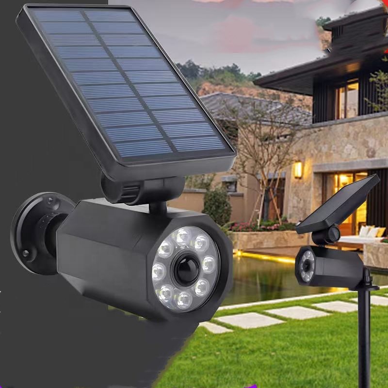 Cámara ficticia de 8 LED, foco - Solar Security Light reseña y precio