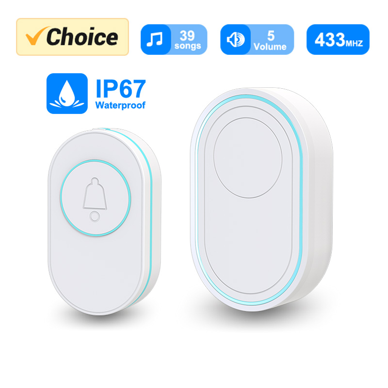Timbre inalámbrico IP67, resis - Home Security Beams reseña y precio