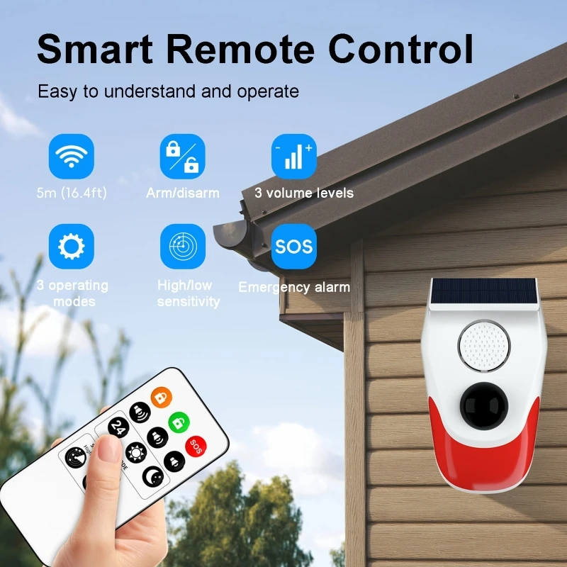 Alarma de luz de sonido Solar  - Solar Security Light reseña y precio