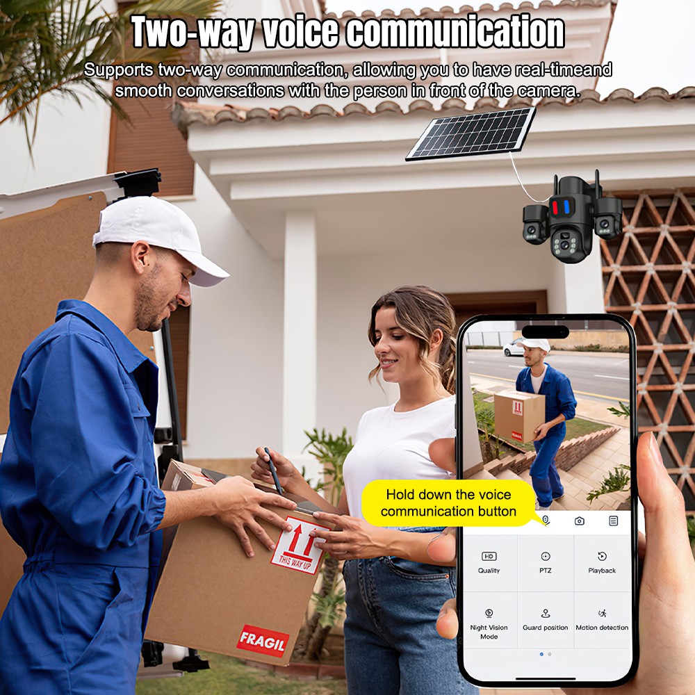 Cámara Solar WiFi PTZ para Ext - Home Security And Cctv reseña y precio