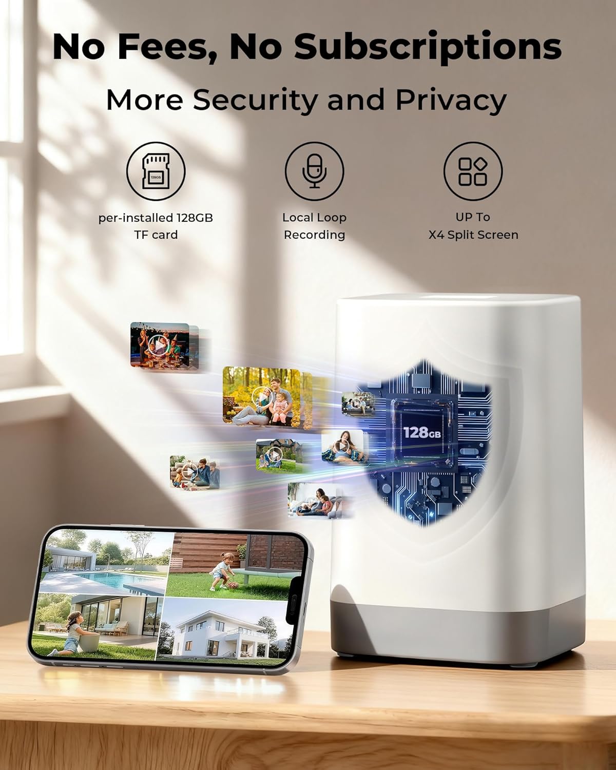 Cámaras de Seguridad Inalámbri - Home Security Cameras No Subscription reseña y precio