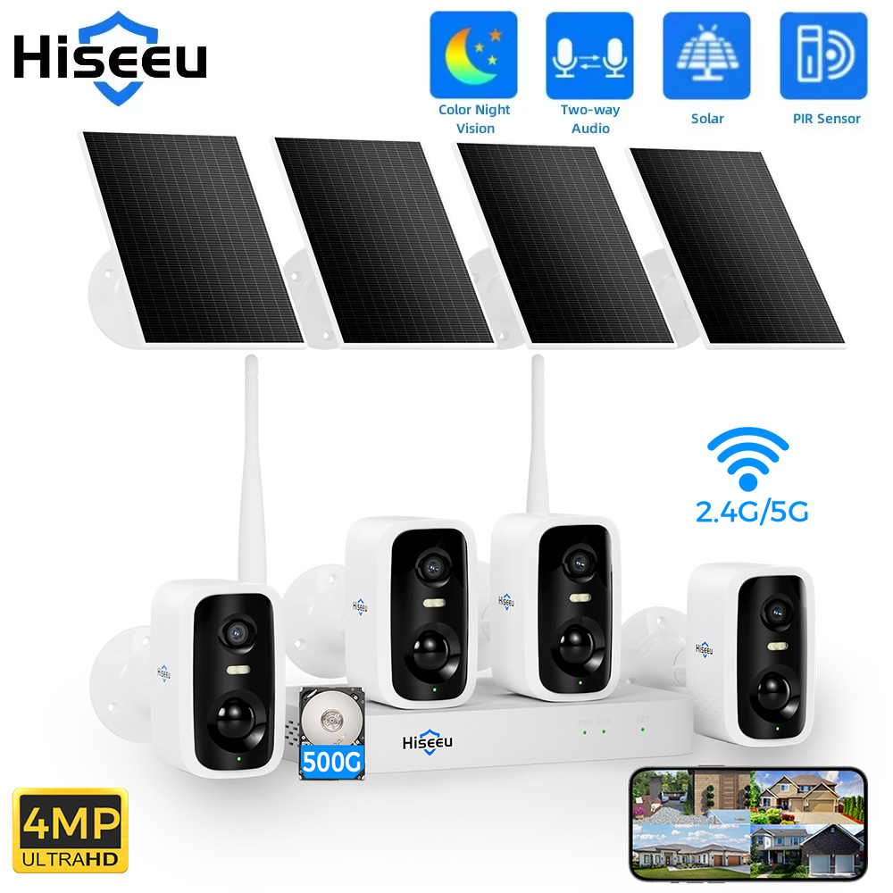 Hiseeu 10CH NVR 4MP WiFi cámar - Home Security Kit With Camera reseña y precio