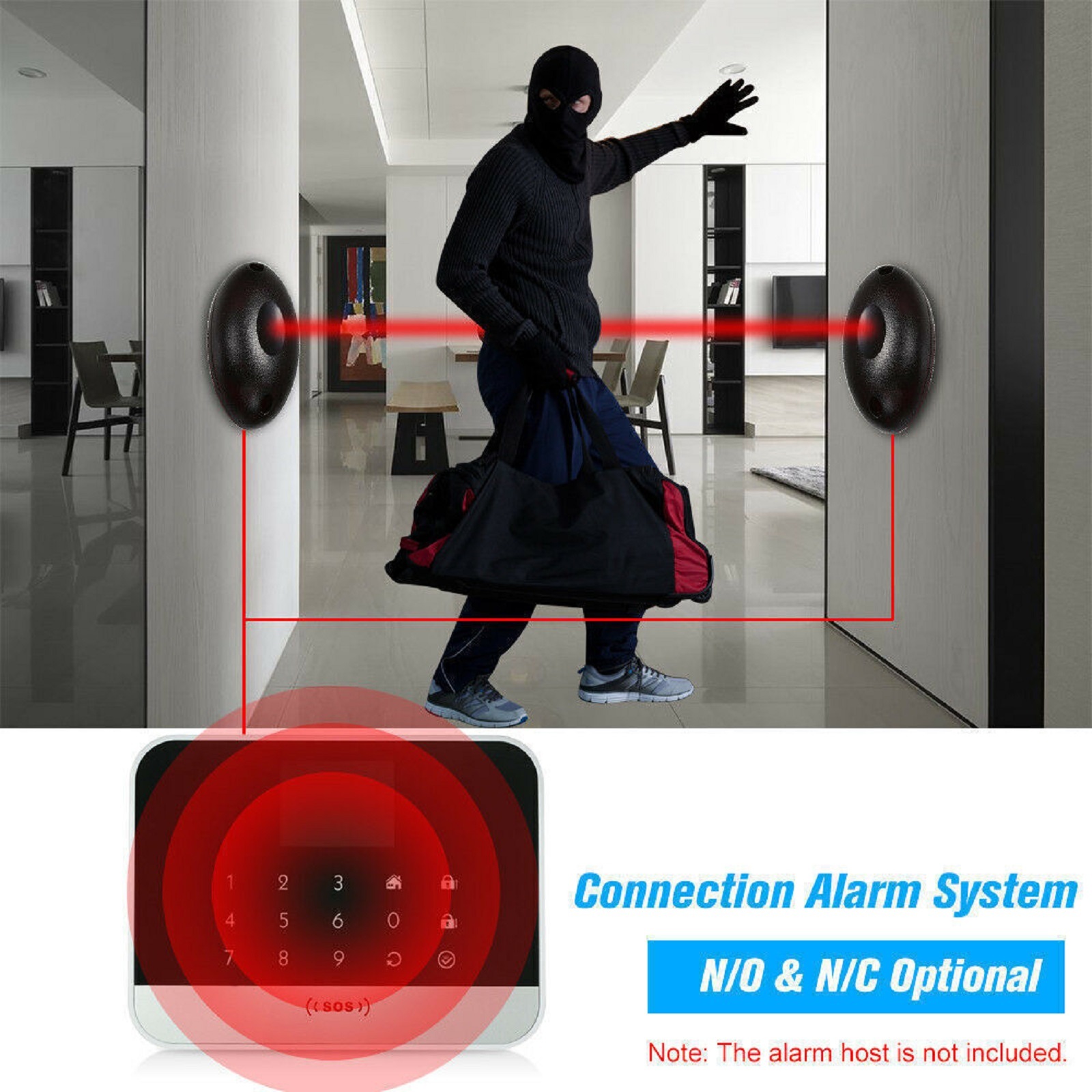 Sensor láser infrarrojo fotoel - Home Security Laser System reseña y precio