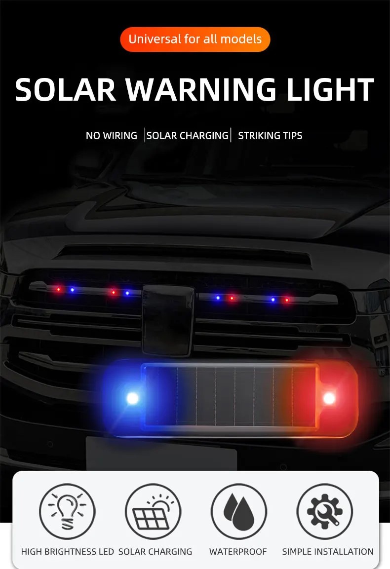 Mini luz LED de advertencia de - Solar Security Light reseña y precio