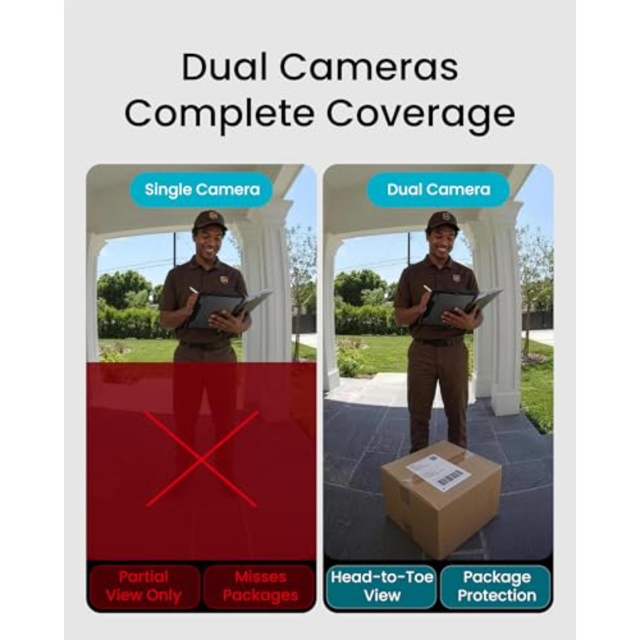 Cámara de timbre inalámbrica p - Home Security Cameras No Subscription reseña y precio